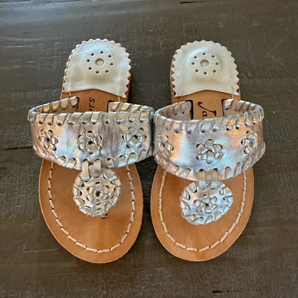 Girls Jack Rogers - Silver